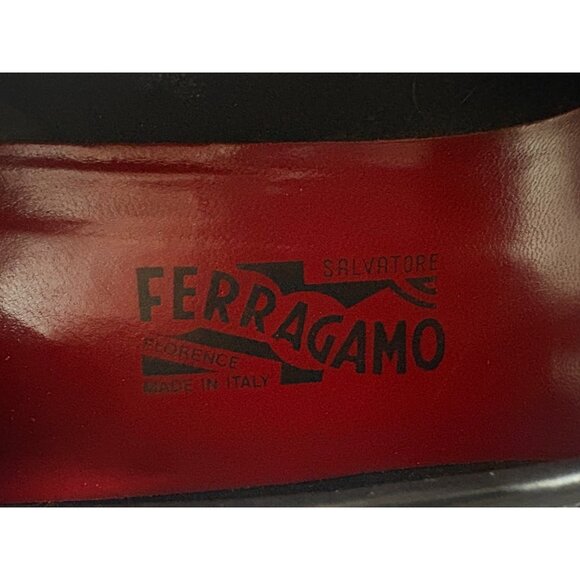 Salvatore Ferragamo Suede loafers Size 10 B color Black New made in Italy - Picture 8 of 11